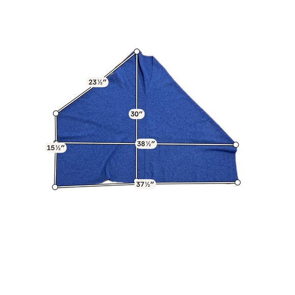 Claudia Nichole 100% Cashmere Blue Poncho Cape Luxury Wrap Shawl OS - Picture 6 of 6